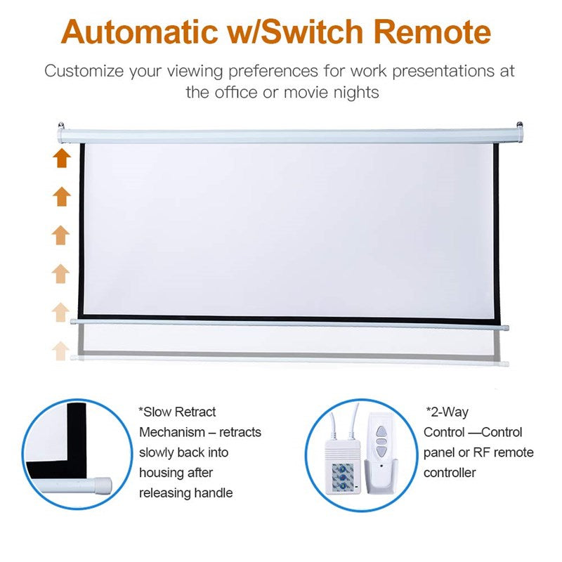 SMQ Electric Projector Screen with RF (100 SMQ Electric Projector Screen with RF (100